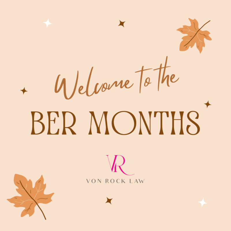 Welcome to the ber months